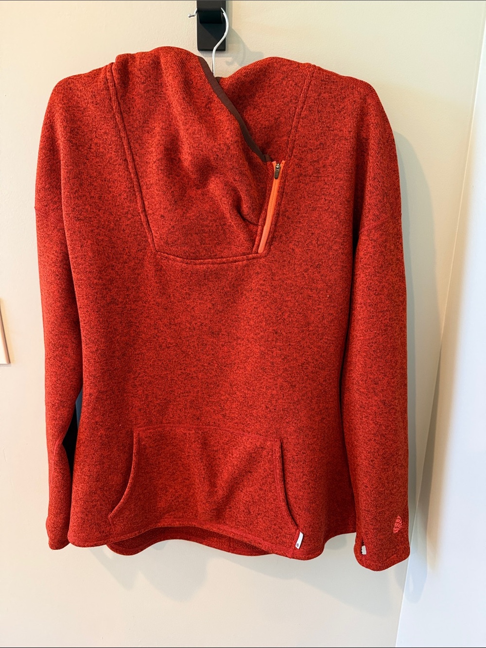 Stio Women’s XL Burnt Orange Hooded Pullover Sweater
